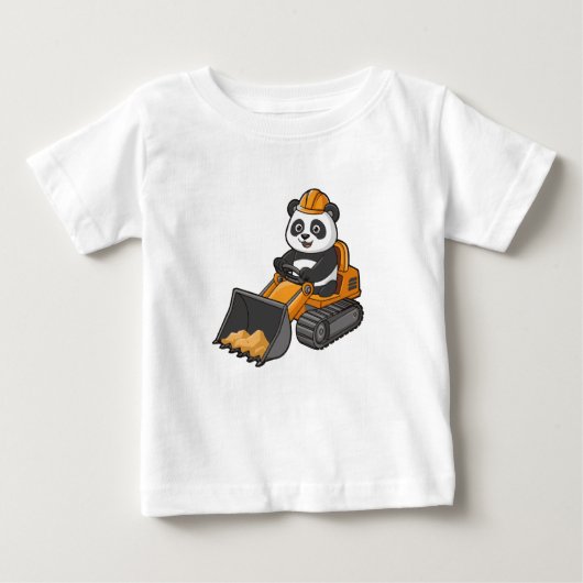 Geschenke für Kinder Baustelle Baggerfahrer Bau ベビーTシャツ (正面)