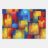 Geschenkpapier - Bunte Fenster ラッピングペーパーシート (正面2)