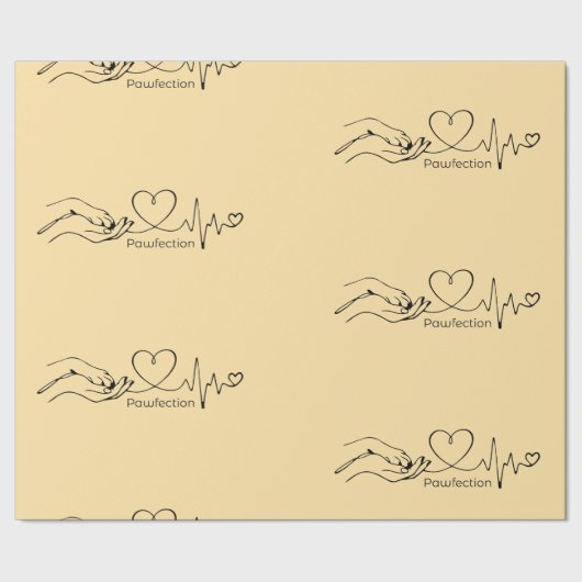 Geschenkpapier Pawfection - One-Line-Art ラッピングペーパー (シーム)