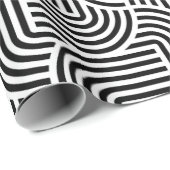 Geschenkpapier - schwarz-weiß Lienen ラッピングペーパー (ロールコーナー)