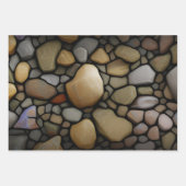 Geschenkpapier - Steine ラッピングペーパーシート (正面2)