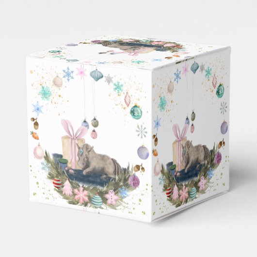 Geschenkschachtel- mit Pferde Bild フェイバーボックス (正面サイド)