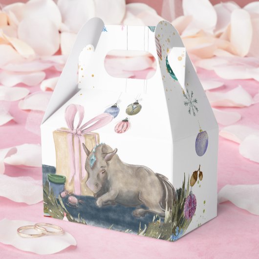 Geschenkschachtel mit Pferde Bild, Weihnachten フェイバーボックス (ウェディング)
