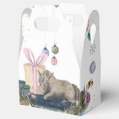 Geschenkschachtel mit Pferde Bild, Weihnachten フェイバーボックス (オープン)
