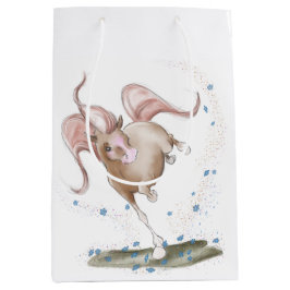 Geschenktüte mit Pferdemotiv, Geschenkverpackung ミディアムペーパーバッグ