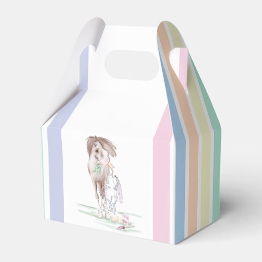 Geschenkverpackung Osterbild, Pferd und Osterhase フェイバーボックス (正面サイド)