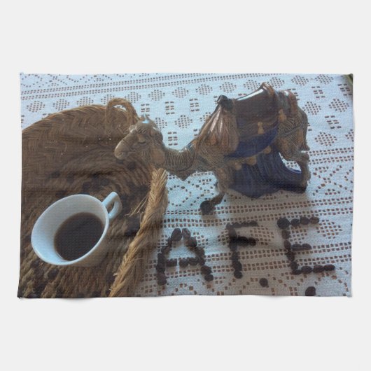 Geschirrtuch Kaffee Liebhaber Coffee Lovers Bistro キッチンタオル (横)