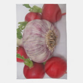 Geschirrtuch Knoblauch / Radieschen キッチンタオル (縦)