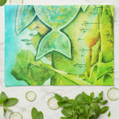 Geschirrtuch mit fantastischem Fisch キッチンタオル (折り畳み)