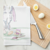 Geschirrtuch mit Osterbild, Pferd und Osterhase キッチンタオル (四つ折り)