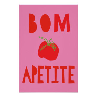 Geschmackvolles Poster; Bom Apetite=Guten Appetit ポスター
