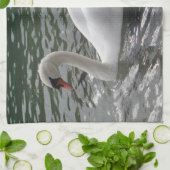 Geschurtuch schwlongder Schwan キッチンタオル (折り畳み)