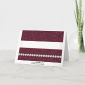 Geseënde Kersfeesの雪片のあずき色の背景 シーズンカード (裏面)