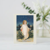 "Gesegnete Weihnachten"のヴィンテージのクリスマスカード シーズンポストカード (スタンド正面)