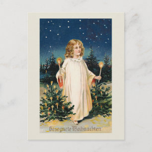 "Gesegnete Weihnachten"のヴィンテージのクリスマスカード シーズンポストカード