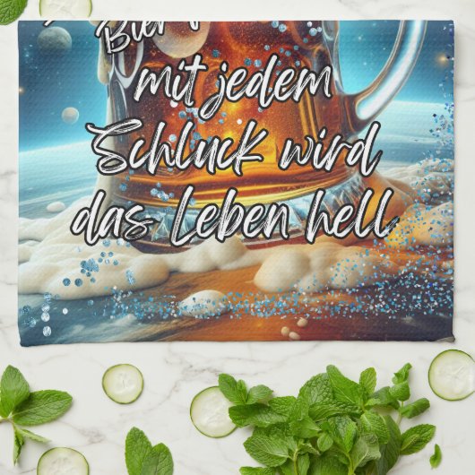 Geselliges Bier  キッチンタオル (折り畳み)