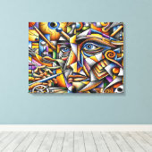 Gesicht キャンバスプリント (インサイチュ (ウッドフロア))