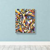Gesicht キャンバスプリント (インサイチュ (ウッドフロア))
