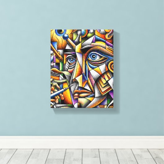 Gesicht キャンバスプリント (インサイチュ (ウッドフロア))