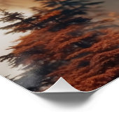 Gesicht des Herbstes – Surreale Schönheit in Orang ポスター (コーナー)