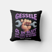 GESSELE 2025 OL IM BLUT UND EINEN DREHMOMENT  クッション (正面)