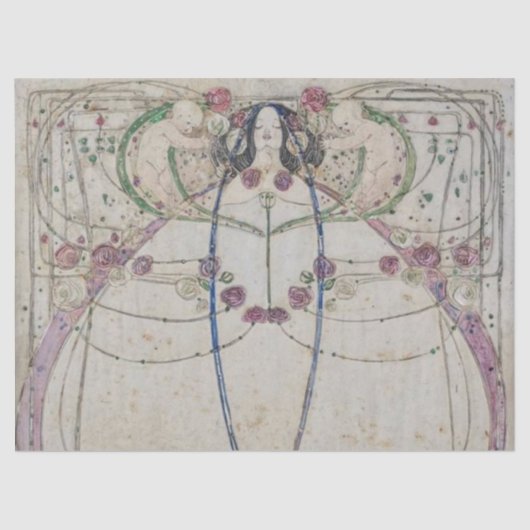 Gesso Panel by Margaret Macdonald Mackintosh 薄葉紙 (正面)