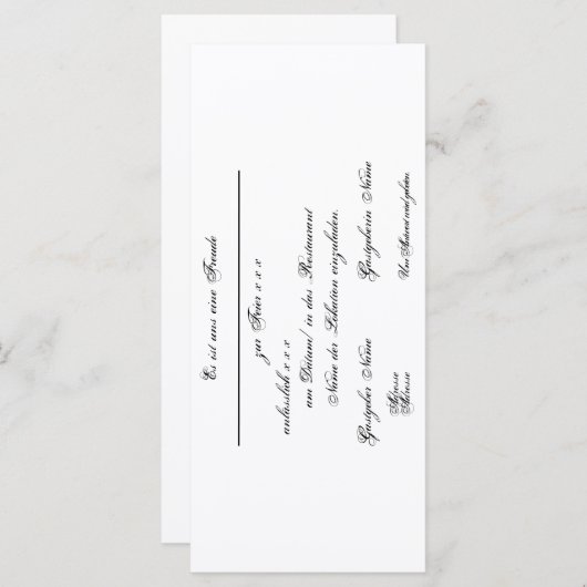 Gestaltbare Einladung – Einladungskarte (正面/裏面)