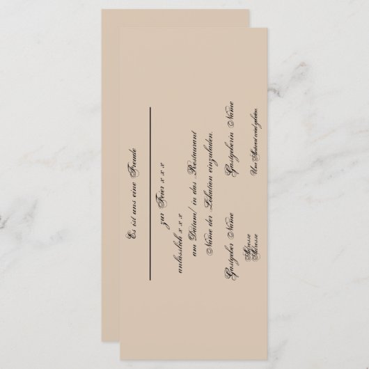 Gestaltbare Einladung – Einladungskarte (正面/裏面)