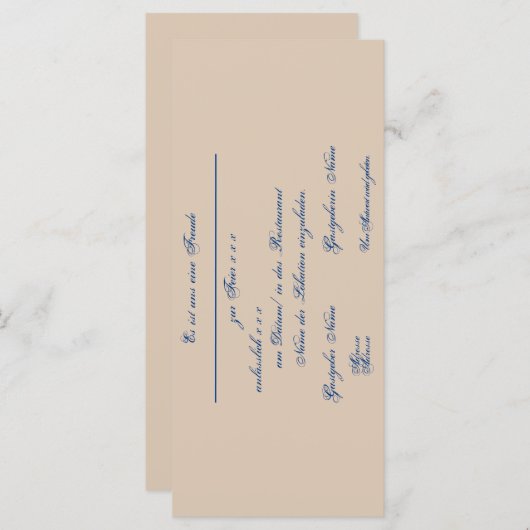 Gestaltbare Einladung – Einladungskarte (正面/裏面)