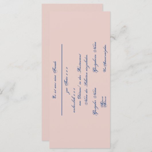 Gestaltbare Einladung – Einladungskarte (正面/裏面)