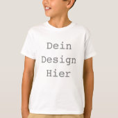 Gestalte Dein Eigenes Kinder Basic T-Shirt Tシャツ (正面)