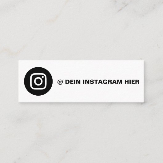 Gestalte deine eigene Instagram Visitenkarte スキニー名刺 (正面)