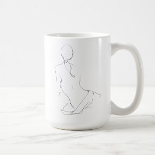 Gestural輪郭 コーヒーマグカップ