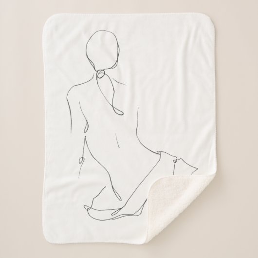 Gestural輪郭 シェルパブランケット (正面)