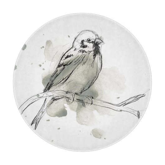 Gestural鳥の勉強 カッティングボード (正面)