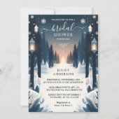 getフォレストスターズスノーブライトウィンターブライダルシャワー 招待状 (正面)