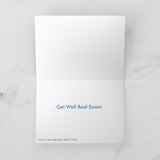 get健康な挨拶状のためのクラシックな車のイメージ カード (内部)