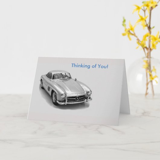 get健康な挨拶状のためのクラシックな車のイメージ カード (黄色い花)