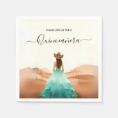 get自然バーンウッドボーホファームウェスタンキンセアニェラ スタンダードカクテルナプキン (正面)