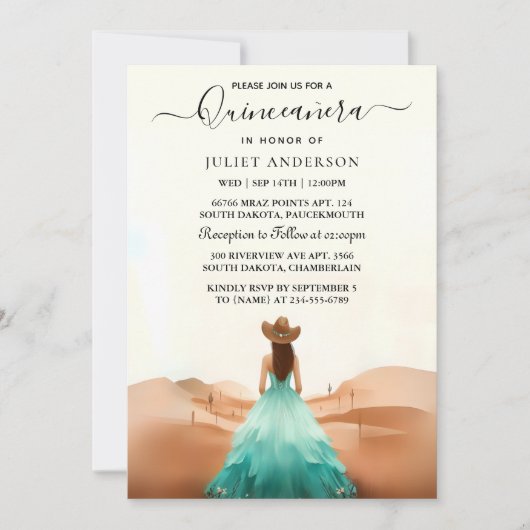 get自然バーンウッドボーホファームウェスタンキンセアニェラ 招待状 (正面)