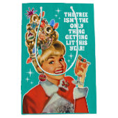 Get おもしろい Lit Girl Christmas抱き枕 – 中バッグ ミディアムペーパーバッグ (正面)