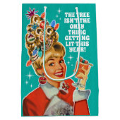 Get おもしろい Lit Girl Christmas抱き枕 – 中バッグ ミディアムペーパーバッグ (裏面)