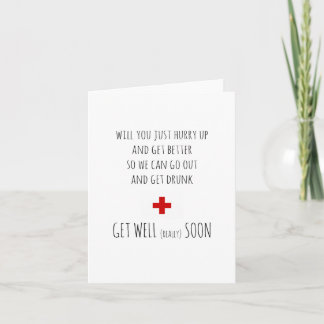 Get おもしろい Well Note Card - Get Well Card カード