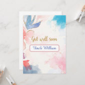 Get カラフル Wellメッセージを使用した水色抽象芸術 カード (正面/裏面インサイチュ)