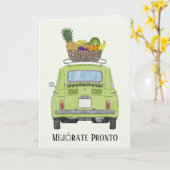 Get スペインの well RedレトロFiat 500 カード (黄色い花)