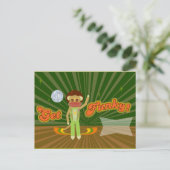 Get ファンキー Sock Monkeyカスタムスタイル ポストカード (スタンド正面)