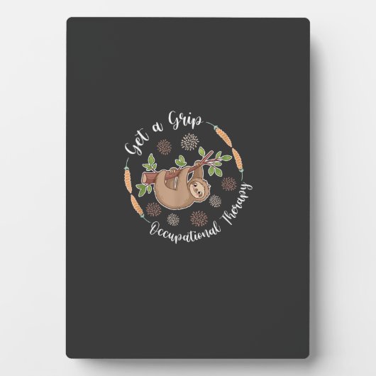 Get A Grip Occupational Therapy Sloth Lover Pediat フォトプラーク (正面)
