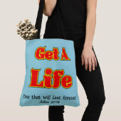 GET A LIFE - John 10:28 トートバッグ (クローズアップ)