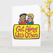 Get Along With Others Friends Kindness and Unity カード (黄色い花)