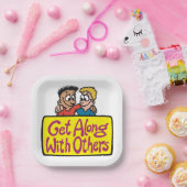 Get Along With Others Friends Kindness and Unity ペーパープレート (パーティー)